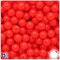 BeadTin Bright Red Opaque 10mm Round Plastic Craft Beads (150pcs)